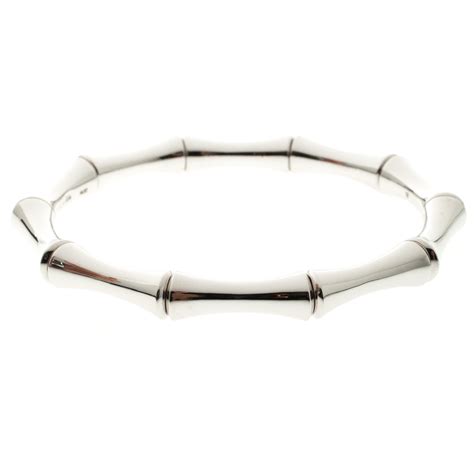 white gold gucci link bracelet|Gucci bamboo bracelet gold.